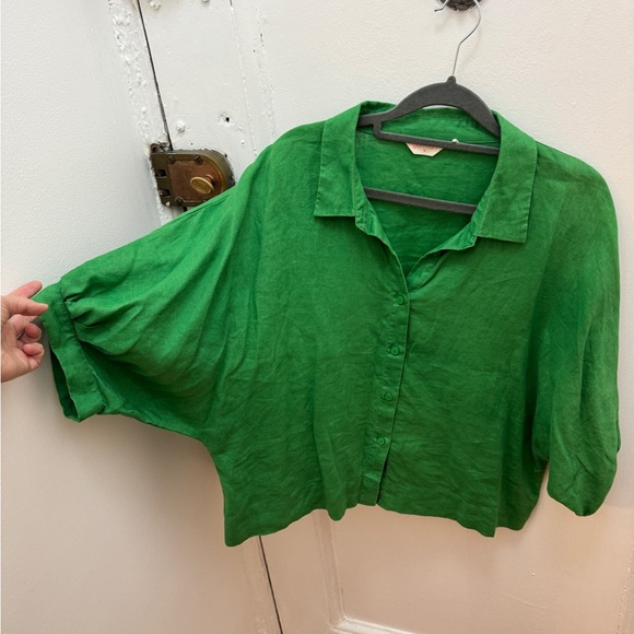 Gorman Green Relaxed Linen Shirt - Picture 2 of 5